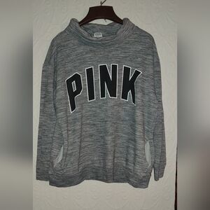 PINK VICTORIA'S SECRET Cowl Neck Sweatshirt with pockets